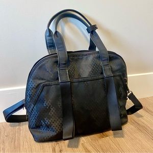 Lululemon Black Laptop Gym Travel with Yoga strap bag